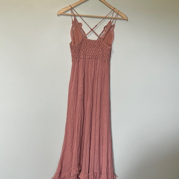 Free People Lace Trim Pink Dress - Picture 5 of 6